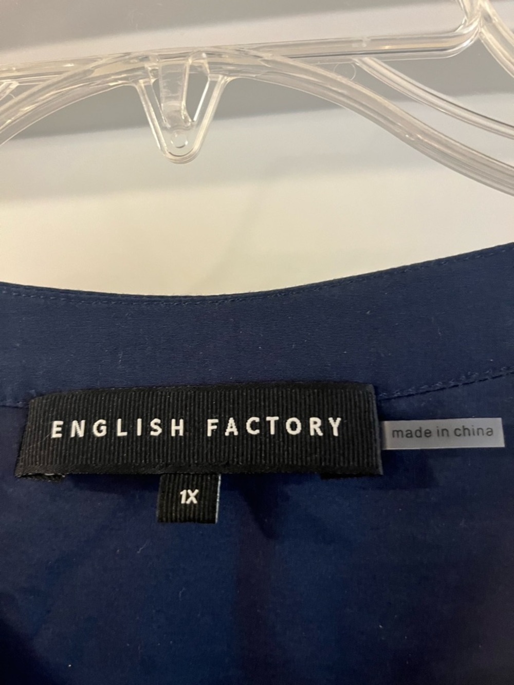 English Factory Navy Maxi Dress with White Floral Embroidery - Picture 3 of 3